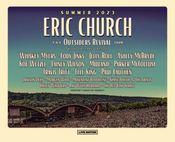 ERIC CHURCH ANNOUNCES 27-DATE THE OUTSIDERS REVIVAL TOUR