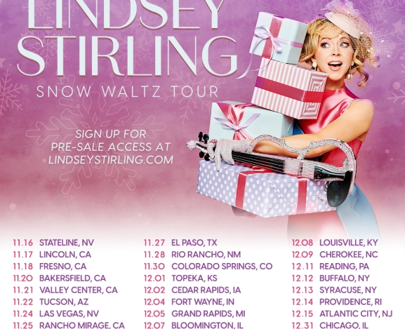 Lindsey Stirling Snow Waltz Christmas Tour Returns This Holiday Season