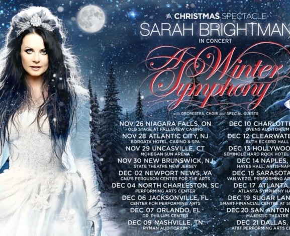 Sarah Brightman To Bring ‘A Winter Symphony’ To Charlotte